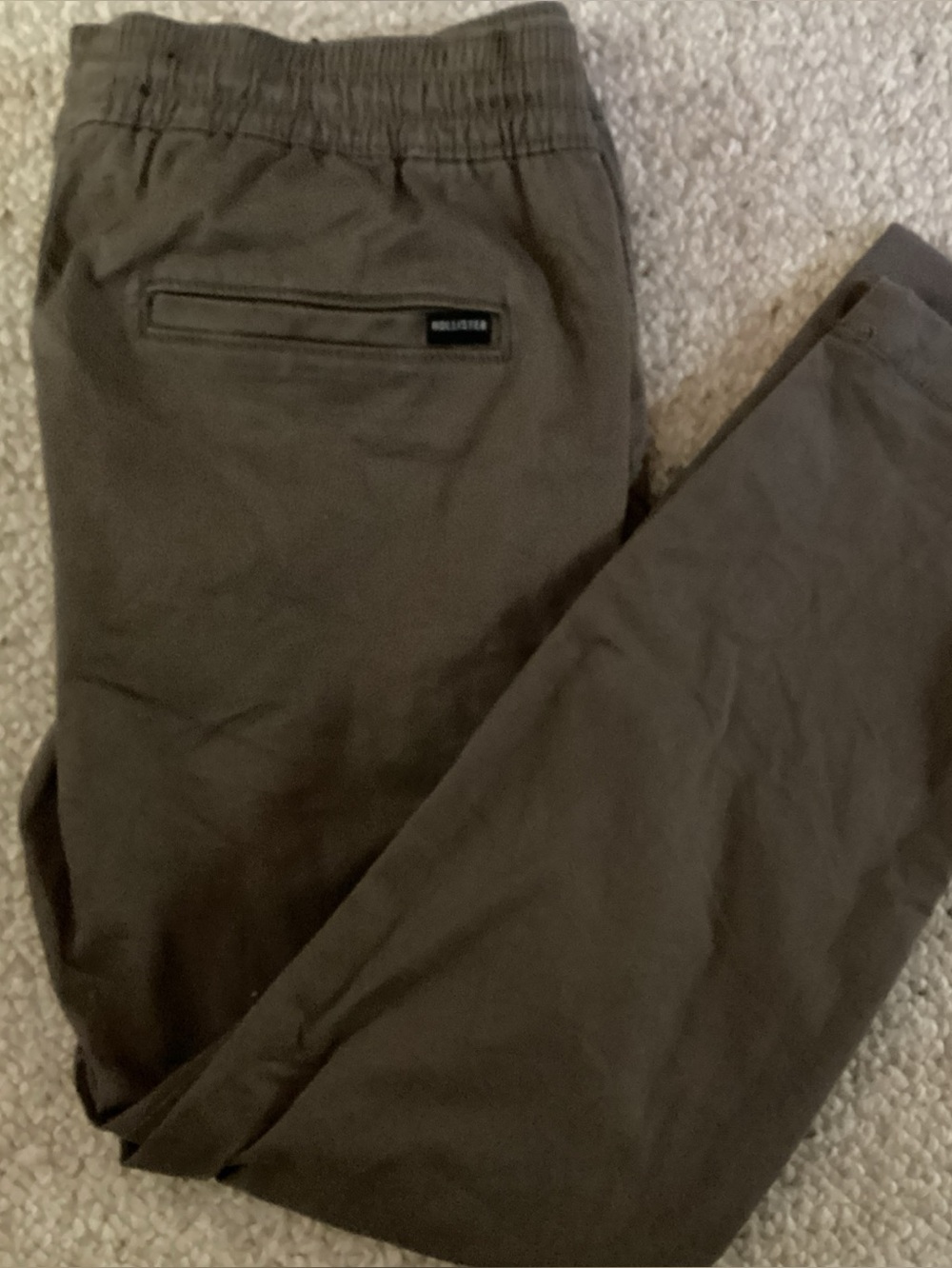 Hollister Ladies Crop Skinny Epic Flex Dark Khaki Pants Size S